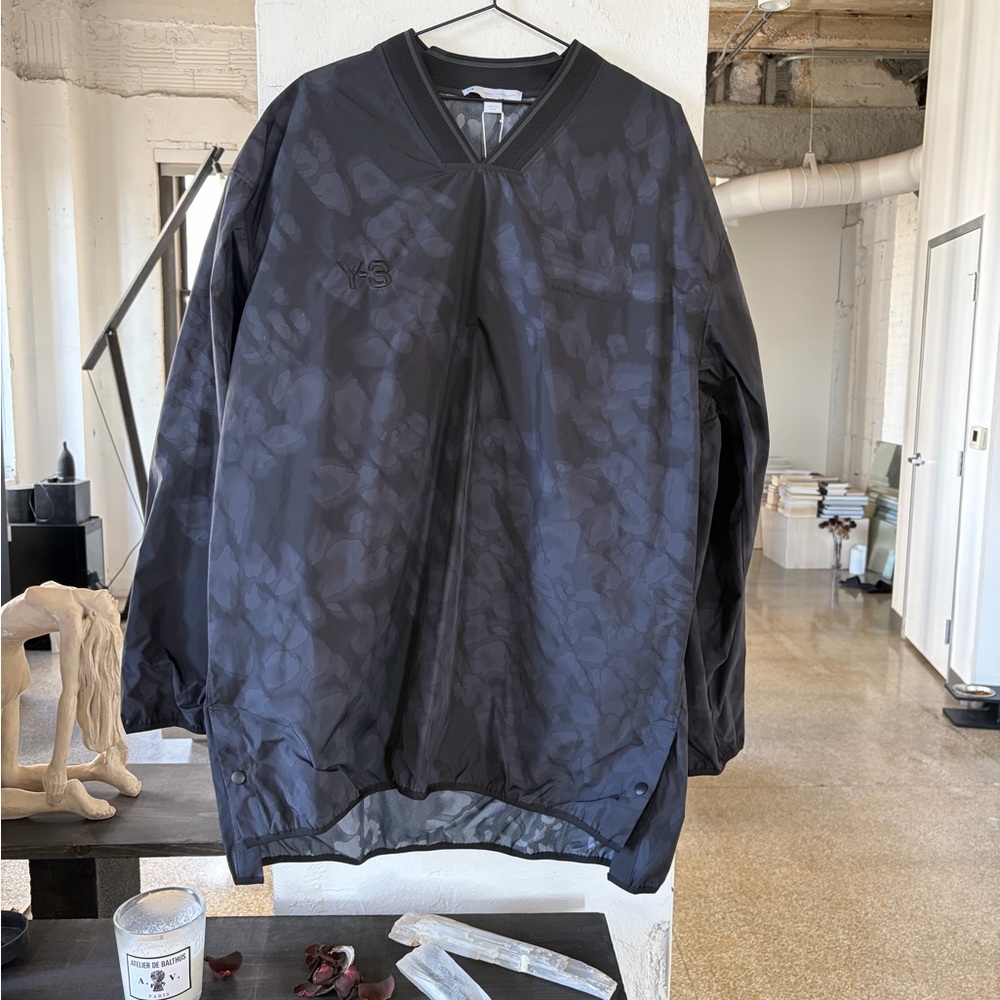 Yohji Yamamoto Adidas Y-3 Black Gray Camouflage Pullover Windbreaker XXL